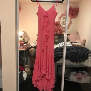 Hot pink Versace dress